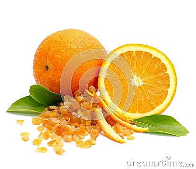 Candied orange peel Stock Photo