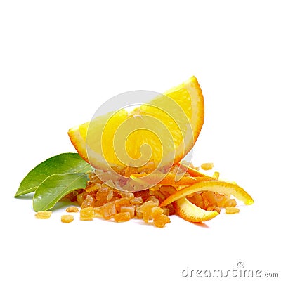 Candied orange peel Stock Photo