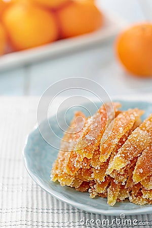 Candied orange peel Stock Photo