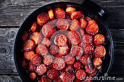 Candied yams or sweet potatoes in dish Stock Photo