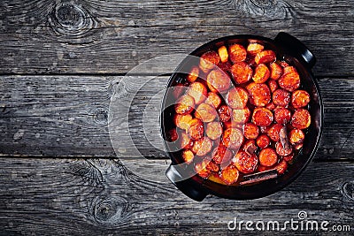Candied yams or sweet potatoes, top view Stock Photo