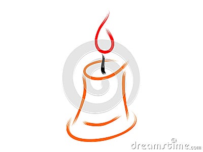 Candle Cartoon Illustration