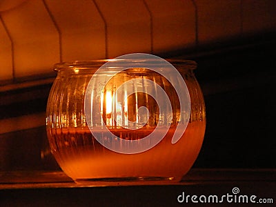 Evening candle light night thinks Stock Photo