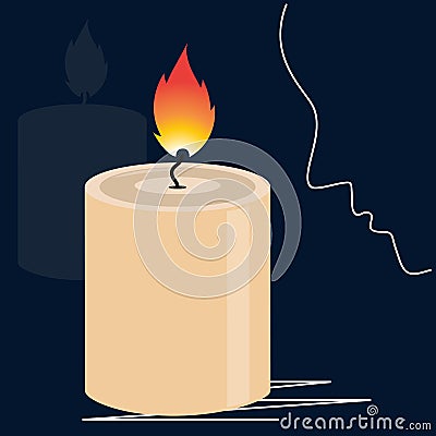 Candle Vector Illustration