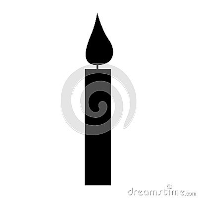 Candle birthday isolated icon Vector Illustration
