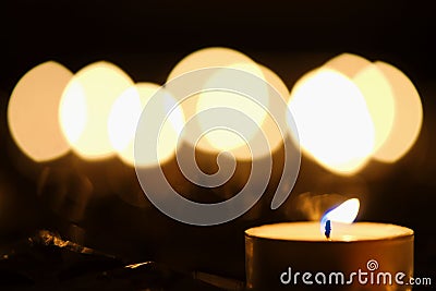 Candle and candlelight Stock Photo