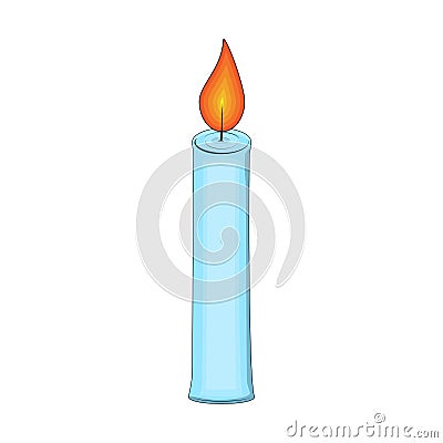 Candle cartoon for christmas design isolated on white background Vector Illustration