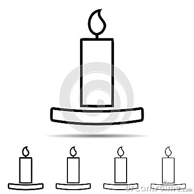 Candle different shapes icon. Simple thin line, outline of halloween icons for ui and ux, website or mobile application Stock Photo