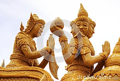 Candle Festival UBON RATCHATHANI Stock Photo