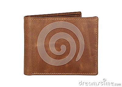 Leather wallet for men, cash purse money wallet Stock Photo