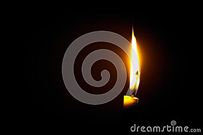 Candle flame Stock Photo