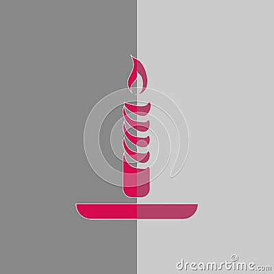 Candle icon stock vector illustration flat design Vector Illustration