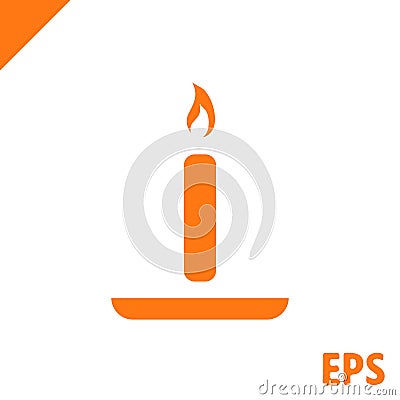 Candle icon stock vector illustration flat design Vector Illustration