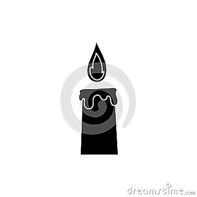 Candle icon vector. lighting illustration sign. Suppository symbol or logo. Vector Illustration