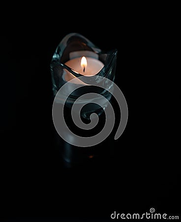 Candle light in the dark Stock Photo