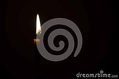 Candle light in the dark Stock Photo