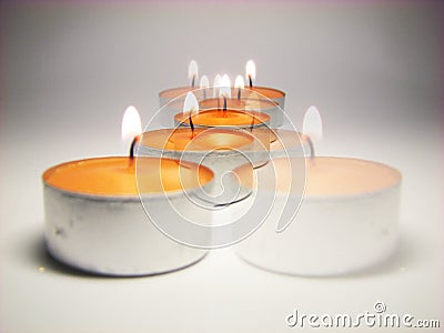 Candle light reflection Stock Photo