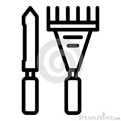 Candle making line icon outline vector. Craft class Vector Illustration
