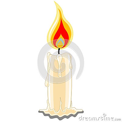 Candle Single Vector Illustration