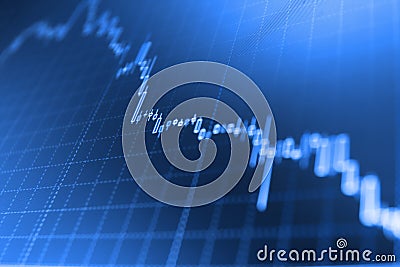 Candle stick graph chart of stock market investment trading. Stock Photo