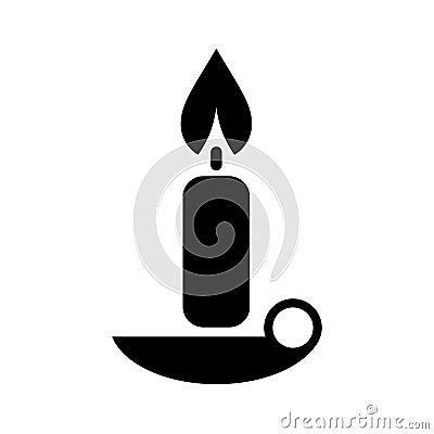 Candle vector icon Vector Illustration