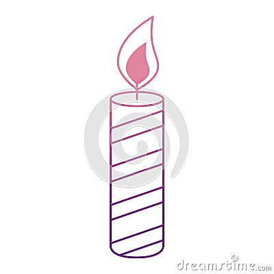 candle year isolated icon Cartoon Illustration