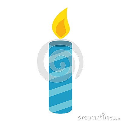 candle year isolated icon Cartoon Illustration