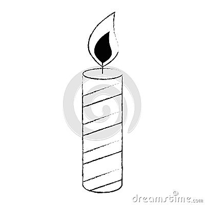 candle year isolated icon Cartoon Illustration