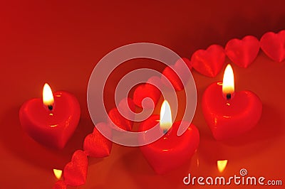 Candlehearts Stock Photo