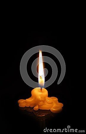 The candlelight that is about to close, everything will darken. Stock Photo