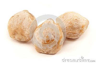 Candlenut, a spice used in asian cuisine Stock Photo