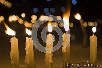Candles in Ceremonies Stock Photo