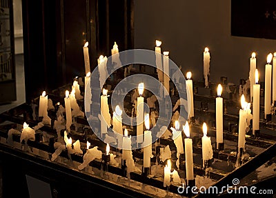 Candles in the church Stock Photo