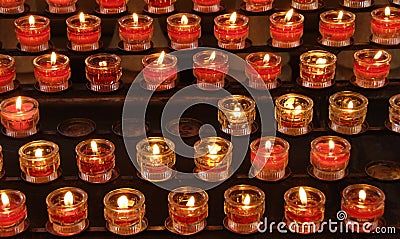 Candles in the church Stock Photo