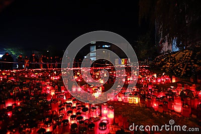 Candles at Colectiv club in Bucharest, Romania Editorial Stock Photo