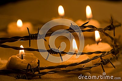 Candles for freedom Stock Photo
