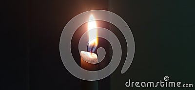 candles that illuminate the dark night, bright and quiet Stock Photo