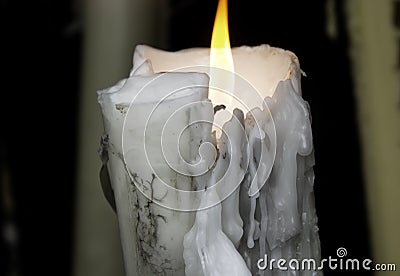 Candles lit lourdes Stock Photo