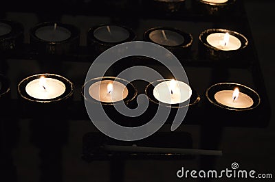 Candles at the local church Stock Photo