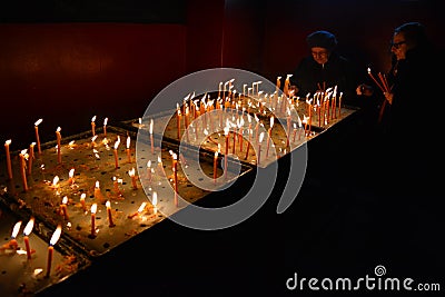 Candles in memory Editorial Stock Photo