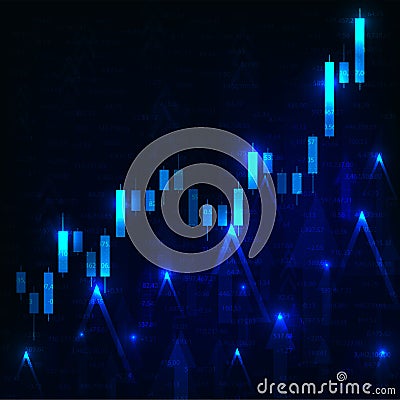 Candlestick chart abstract background Vector Illustration