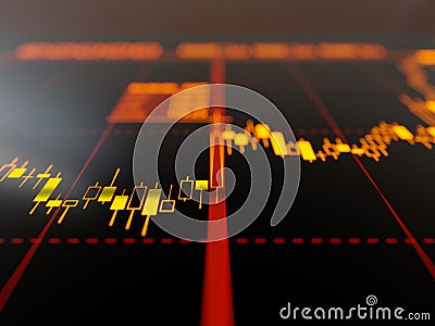 Candlestick chart Stock Photo