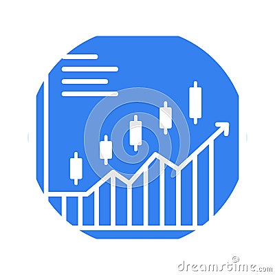 Candlestick glyph background vector icon which can easily modify or edit Vector Illustration