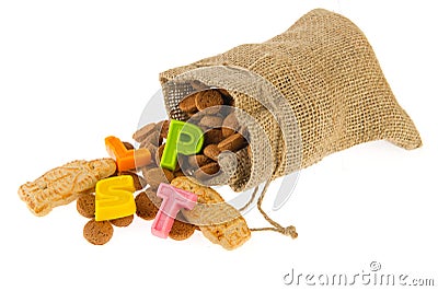 Candy bag for Dutch Sinterklaas Stock Photo