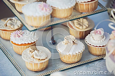 Candy bar on wedding banquet Stock Photo