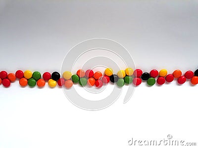 Candy beans in white background Stock Photo