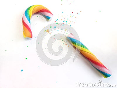 Candy blast sweet caramel rainbow Stock Photo