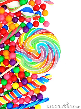 Candy border Stock Photo