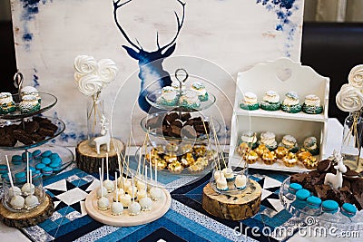 Candy buffet Scandinavian style Stock Photo