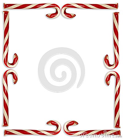 Candy Cane Border Stock Photo